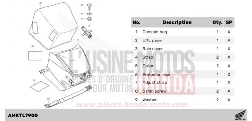 KIT,CONSOLE BAG ADV750R de 2024